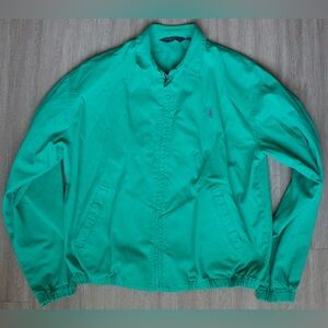 Vintage Polo Ralph Lauren Harrington Bomber Jacket Green Medium Made In USA